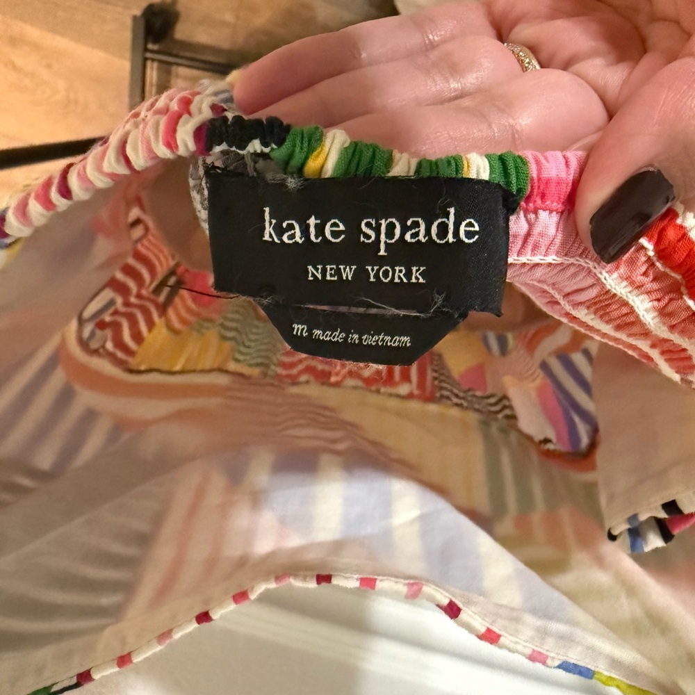 Kate Spade Multicolor Patchwork Stripe Tiered Mid… - image 5